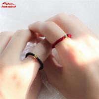 HW Fashion Gold Transfer Bead Ring Simple Weaving Rope Couple Ring Jewelry Gift