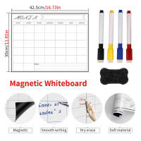 Magnetic Weekly &amp; Monthly Planner Whiteboard Fridge Magnet Calendar Table Dry Erase Drawing White Board Schedules