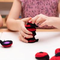 Ladybird Crochet Memory Game เกมจับคู่หน่วยความจำ Physical Item The ORIGINAL Ladybird Mom And Baby Educational Toys