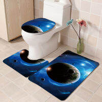 Anti Slip Doormat Blanket Water Absorption Rugs Starry Sky Bath Mats Bathroom Carpet 3pc Toilet Rugs Set 3D Bath Rug Set