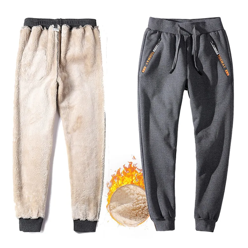 fleece lined joggers mens