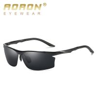 AORON แว่นตากันยูวี100% สำหรับผู้ชายกรอบอลูมิเนียมแว่นตากันแดดขับรถ UV400