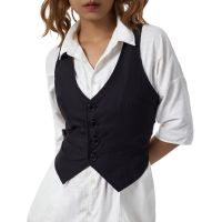 Women Sleeveless Waistcoat Coat Oversized XXL Fashion Solid Color/ Striped V-Neck Sleeveless Vests Tanks Tops