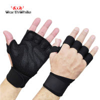 WorthWhile Half Finger Gym Fitness s Hand Palm Protector with Wrist Wrap Support Crossfit Workout Power Weight Lifting