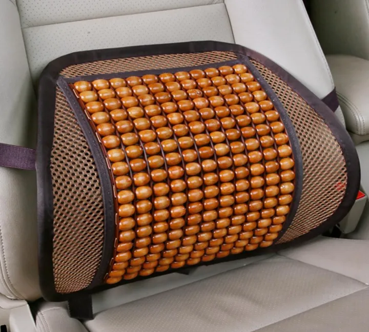 แผ่นรองแก้ปวดหลัง Lumbar Mesh Bamboo Car Seat Cover Cushion Back