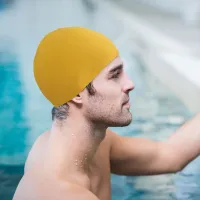 【CW】 Cap Hair Bathing Caps Hat Men ice silk Sport Elastic Turban ProtectionTH