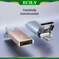 ECILY 3 In 1อะแดปเตอร์ OTG Type C เกียร์ USB ชาย/ข้อมูล IOS เหมาะสำหรับไอโฟนหัวเหว่ย O-PPO ขั้วต่อ OTG มือถือ