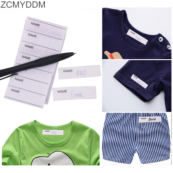 zcmyddm-200ชิ้นเหล็กบนป้ายชื่อเสื้อผ้าผ้าด้วยปากกามาร์กเกอร์สำหรับป้ายเสื้อผ้าอุปกรณ์เย็บผ้า-diy