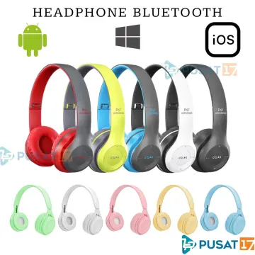 Promo Headset Bluetooth Bando Macaron Y08 Headphone Bass Stereo