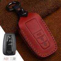 Crazy Horse Leather Car Key Case For Toyota Prius CHR C-HR Camry 2017 2018 2019 Remote Protect Cover Keychain Bag Auto Accessory