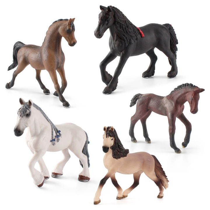 ม้าจำลองแบบม้า-andalusia-ม้าตุ๊กตาขยับแขนขาได้อาหรับสำหรับเด็กของตกแต่งบ้าน