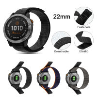 สายรัดข้อมือไนลอน22มม สำหรับ Garmin Fenix 6x 6 Pro 5x 5 Plus / Forerunner 935 945 สายไนลอนนิ่มถักปรับได้อุปกรณ์เสริมสร้อยข้อมือนาฬิกาอัจฉริยะ