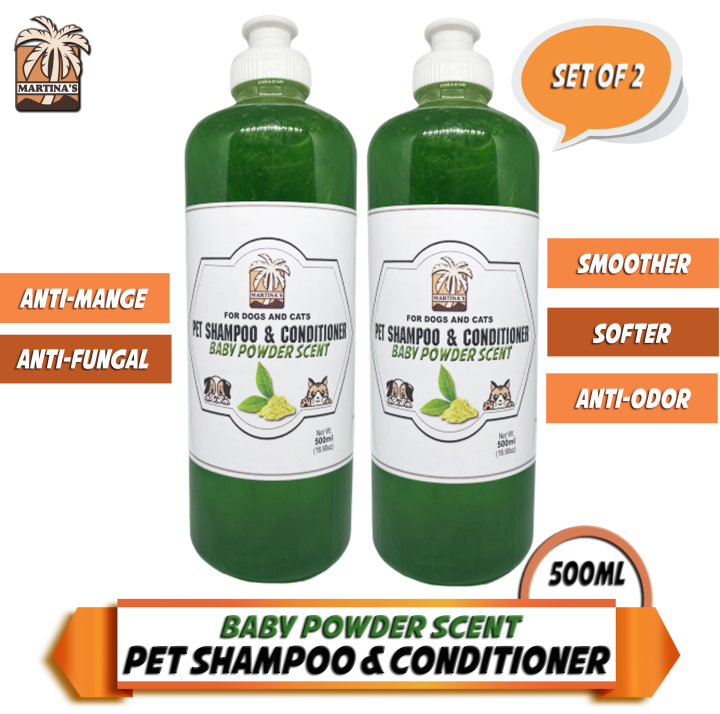 (SET OF 2 500ML)Martina's Pet Shampoo and Conditioner, Dog Shampoo With