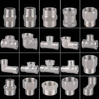 【CW】1PCS 12 34 BSP Female Male Thread Tee Type Reducing Stainless steel Elbow Butt joint adapter Adapter Coupler Plumbing Fittings