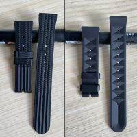 {TATLLr}20มิลลิเมตรยางแท้วงเหมาะสำหรับ Seiko ชุดนาฬิกา MM300 SBDX001/012/01 6105วาฟเฟิลสายนาฬิกาแทนที่ชิ้นส่วนสีดำเงิน