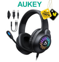 AUKEY GHX1 RGB Gaming Headset with Stereo Sound 50MM Drivers Noise Canceling Mic