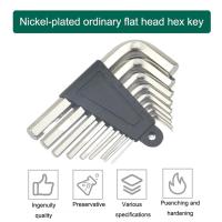 9 Pcs Inner Hexagonal Wrench Set Extended Ball Head L-Shaped Portable Manual Tool Repair Wrenches K0C6