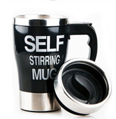 แก้วชงอัตโนมัติ Self Stirring Mug แก้วปั่นผงเวย์อัตโนมัติ ตัวแก้วเป็นสแตนเลสสตีลทนทานต่อความร้อน