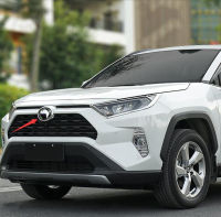 สำหรับโตโยต้า RAV4 RAV 4 2019 2020 2021โครเมี่ยมรถด้านหน้ากรอบเครื่องหมายกระจังหน้าปกตัดย่างสัญลักษณ์ตราโลโก้ปกสติ๊กเกอร์จัดแต่งทรงผม