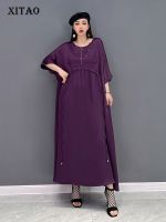 XITAO Dress Women Fashion Loose Casual Dress