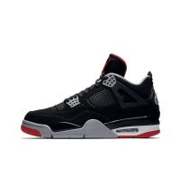 【พร้อมส่งของแท้?/ รุ่นนี่ใส่ตรงไซส NIKE Air Jordan 4 retro bred แฟชั่น รองเท้ากีฬา（สินค้าพร้อมกล่อง อุปกรณ์ครบ จัดส่งฟรี）