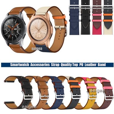 lipika 20mm 22mm Leather Watch Band Strap for Samsung Galaxy Watch 42mm 46mm Replacement Wrist band