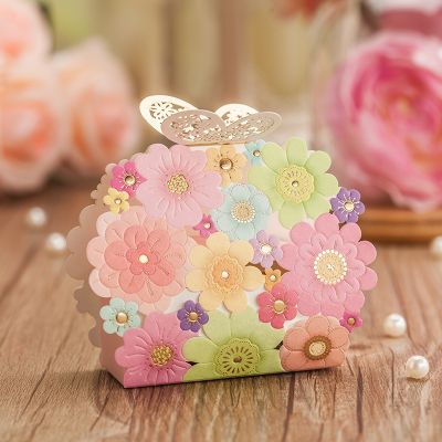 【YF】◇❍  Wedding Favors And Gifts Favor Boxes Cut Luxury Decoration Paper Guests