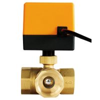 DN15 DN20 DN25 DN40 3 Ways Motorized Ball Valve 220V 12V 24V 3-Wire 2 Control High Quality Durable Brass Electric Ball Valve