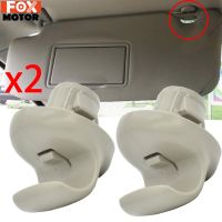 2X Sun Visor คลิป Fastener คลิป Retainer สีเทาสำหรับ Nissan XTERRA Pulsar C13 Micra K12หมายเหตุ E11 E12 Leaf ZE1 Teana J31 Maxima