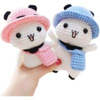 Hand-woven doll homemade kitten key pendant wool hand for diy material package the finished products present