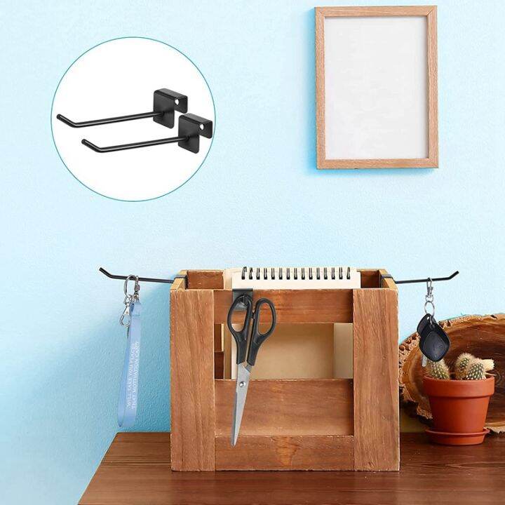 48-pcs-4-inch-black-metal-panel-hook-hanger-square-tube-slatwall-hooks-cubicle-coat-hook-peg-hooks