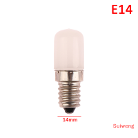 Suiweng หลอดไฟไฟ LED E12 E14 2W,หลอดไฟฮาโลเจนเปลี่ยน SMD2835โคมไฟ LED AC220V ตู้เย็นสีขาวอบอุ่นสีขาว1ชิ้น