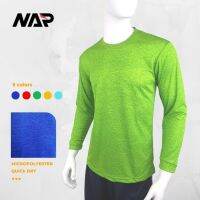 NAPSPORT-เสื้อกีฬาแขนยาว-ผ้าไมโครสีเรียบ-Longsleeves