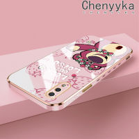 เคสปลอกสำหรับ Samsung กาแล็คซี่ Chenyyka A01ลายการ์ตูนสตรอเบอรี่หมีดีไซน์ใหม่เคสโทรศัพท์ซิลิโคนฝาปิดเลนส์เต็มรูปแบบกล้องถ่ายรูปเคสนิ่มป้องกันกล่องกันกระแทก