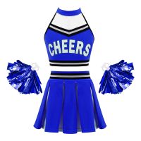 Kids School Girls Cheerleader Uniform Cosplay Costumes Sets For Themed Party Cheer Leader Stage Performance Dancing Outfits