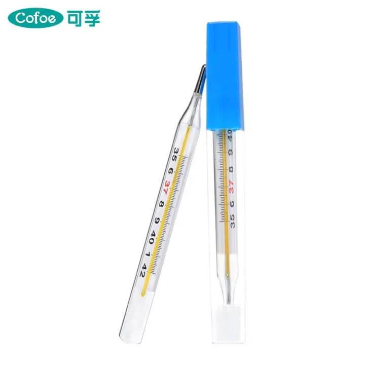 Cofoe 2pcs Mercury Glass thermometer Home Armpit Classical Temperature