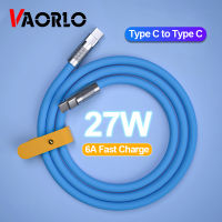 VAORLO PD 120วัตต์ Type C เพื่อพิมพ์ C ซิลิโคนเหลวสายชาร์จ6A ค่าใช้จ่ายได้อย่างรวดเร็วสาย USB C ค่าเร็วชาร์จสายโทรศัพท์สายเคเบิลข้อมูลสำหรับหัวเว่ย Xiaomi OPPO Infinix โทรศัพท์ Android