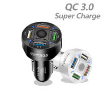 4พอร์ต USB Car Quick Charge QC3.0 Mini Fast Charging อะแดปเตอร์ชาร์จศัพท์มือถือในรถยนต์สำหรับ 11 Xiaomi