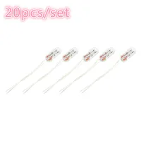 20Pcs Miniature Lamp 4Mm 6V Indicator Bulb Incandescent Filament สีขาวและสีเหลือง