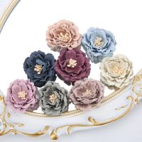 hot【cw】 5Pcs 4CM Artificial Eco-friendly Flowers Silk Wedding Decorations Wreath Accessories Fake