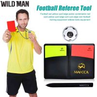 เครื่องมือผู้ตัดสินฟุตบอลกีฬาฟุตบอล1ชุดพร้อมเหรียญการ์ดสีเหลืองสีแดงเครื่องมือผู้ตัดสิน S