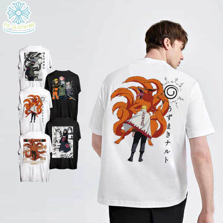 Stylish Men Black Naruto Anime Printed T-Shirt