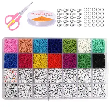 Deinduser Clay Beads 2 Boxes Bracelet Making Kit - 24 Colors Polymer C-sieuthinhanong.vn