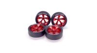 95592 TAMIYA Mini 4WD Super Hard Low-Profile Tire Spoke Wheel Set (NEO-VQS)