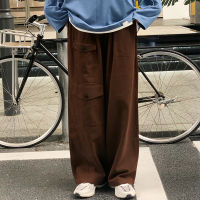 ZCSMLL loose overalls pants mens high street ins tide brand Japanese Hong Kong style straight wide-leg pants casual trousers