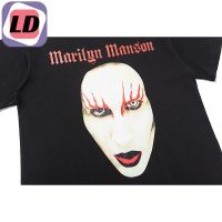 LD T-shirt  เสื้อยืดถูกๆ Marilyn Manson  Fashion printed cotton unisex T-shirt short sleeve