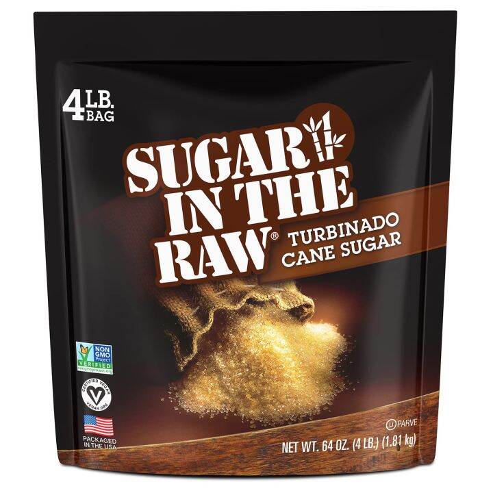 Sugar In The Raw Granulated Turbinado Cane Sugar, Pure Natural