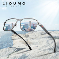 LIOUMO 2020 Fashion Sunglasses Men Polarized Square Metal Frame Male Sun Glasses Driving Fishing Night Vision zonnebril heren