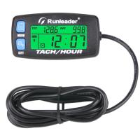 Inductive Tachometer Gauge Hour Meter Alert RPM EngineBacklit Resettable Tacho Hour Meters for Motorcycle ATV Lawn Mower HM032B