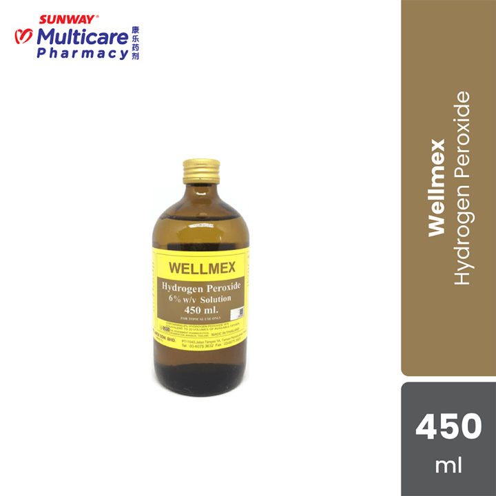 Wellmex Hydrogen Peroxide Solution [30ml 60ml 450ml] 450ml Lazada